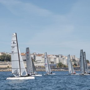 Quique Cornejo (Clase A) y la tripulación Migoya-Torné (F18) ganadores de la Copa de España de Catamarán 2022